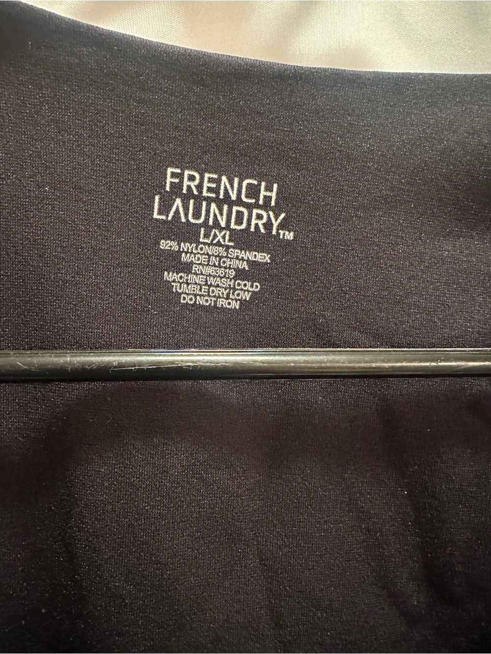 French Laundry Black Scoop Neck Three-Quarter Sleeve Top - Picture 2 of 3